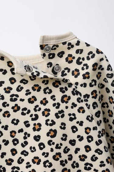ANIMAL PRINT SWEATSHIRT AND LEGGINGS SET - Ecru by Zara - Image 2