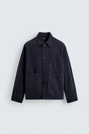 SURCHEMISE EN DENIM REGULAR FIT - Bleu nuit de Zara