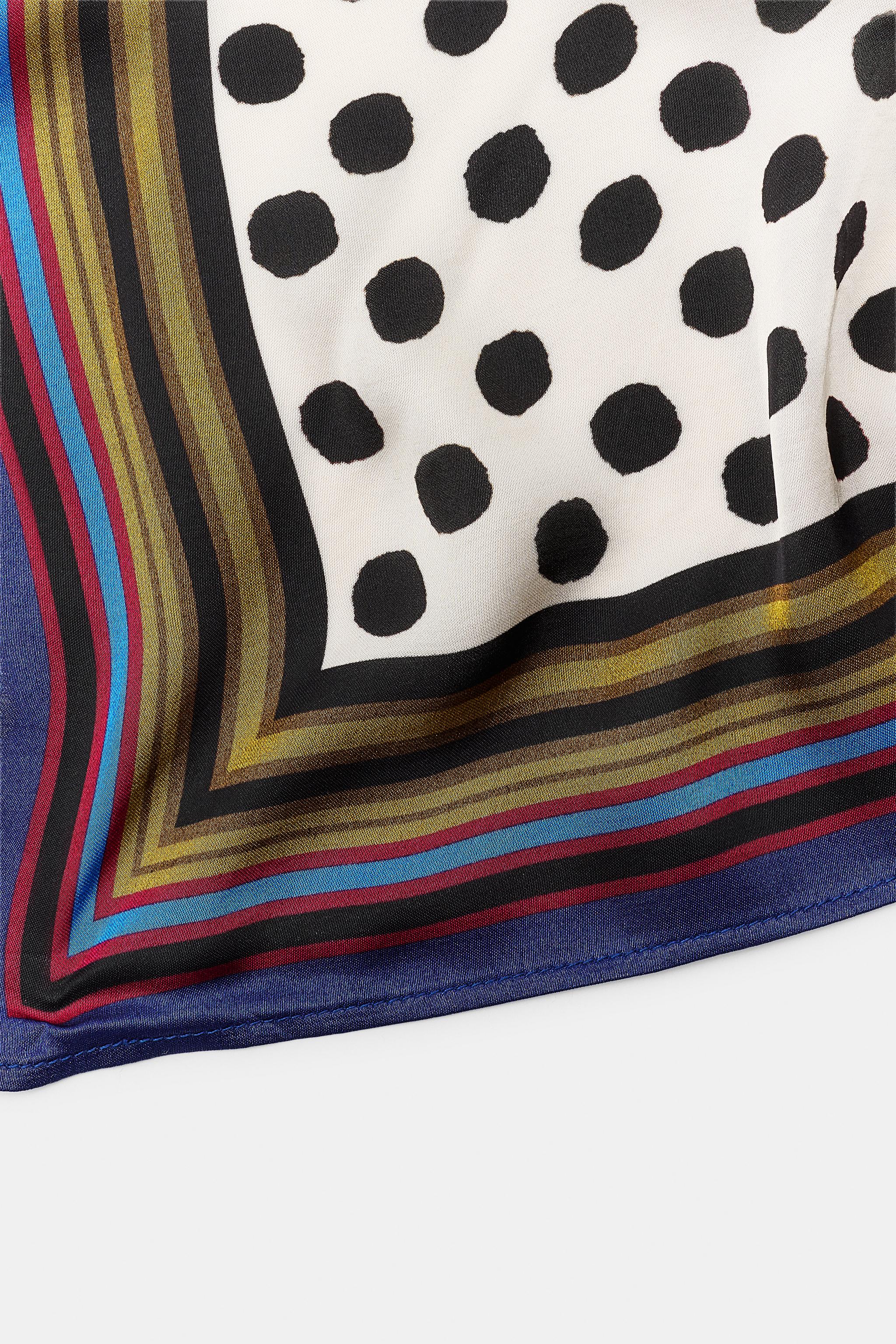 FOULARD 100 % VISCOSE IMPRIMÉ POIS