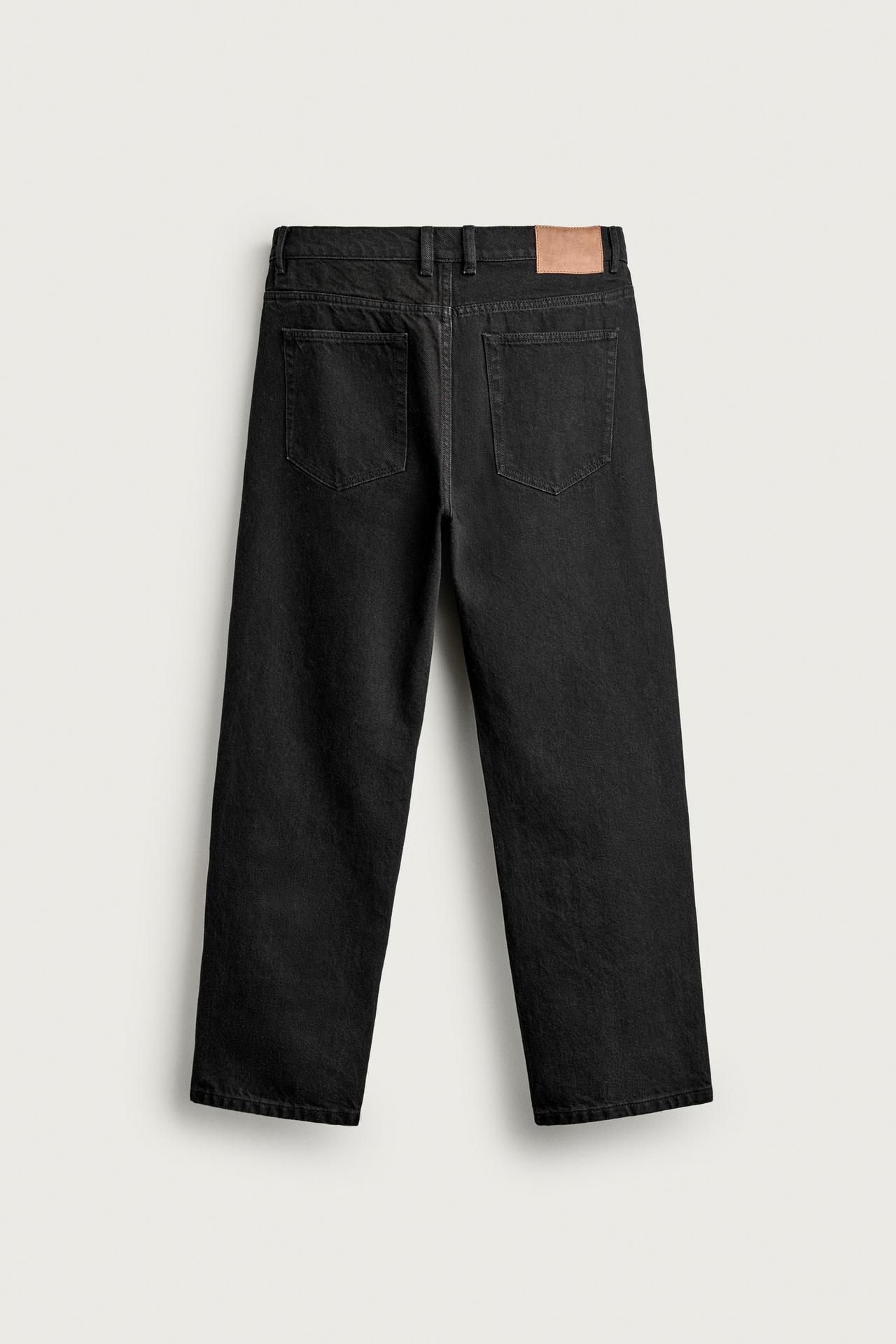 STRAIGHT FIT JEANS — Black