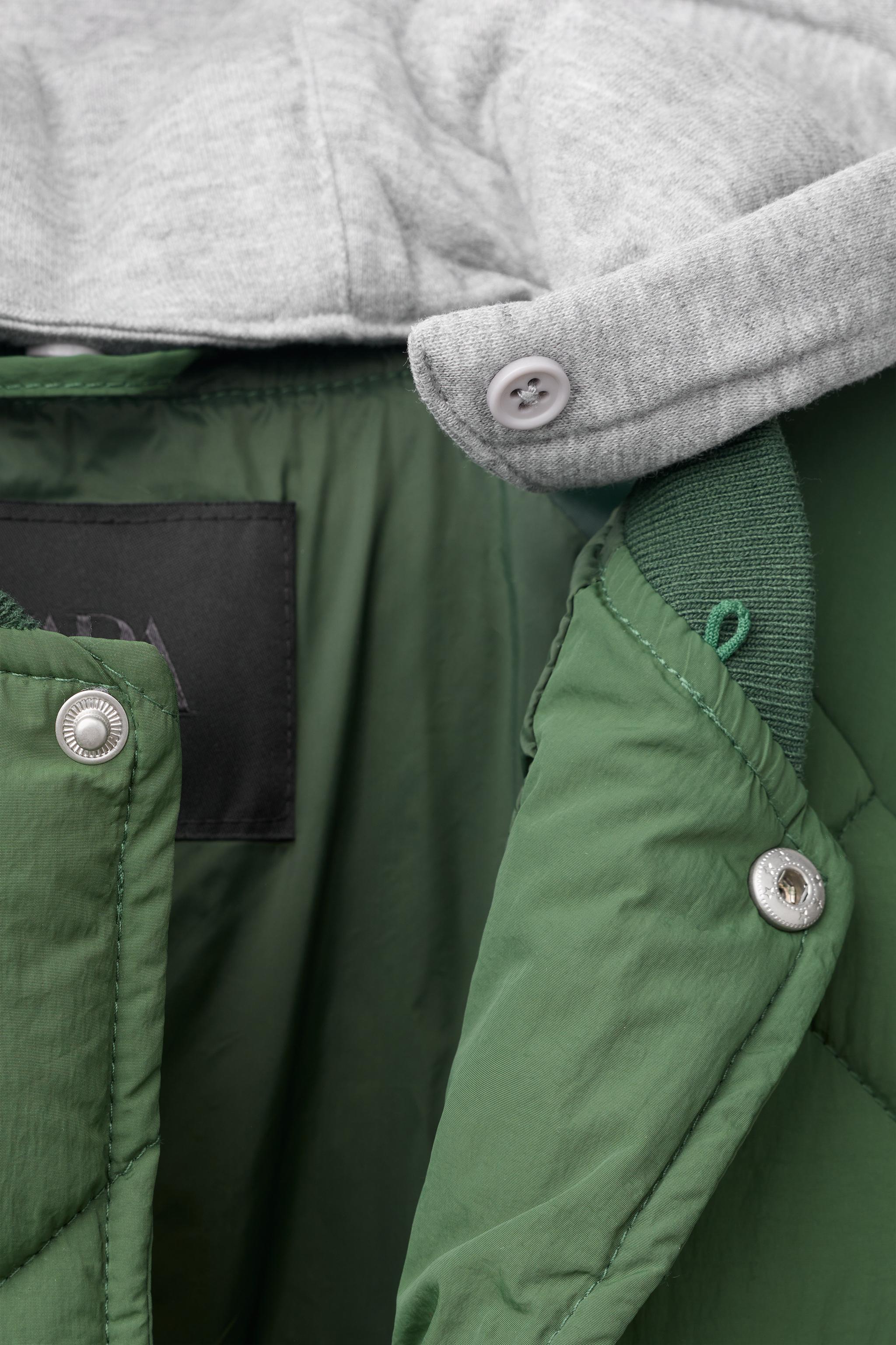 EMBROIDERED PUFFER JACKET WITH DETACHABLE HOODIE