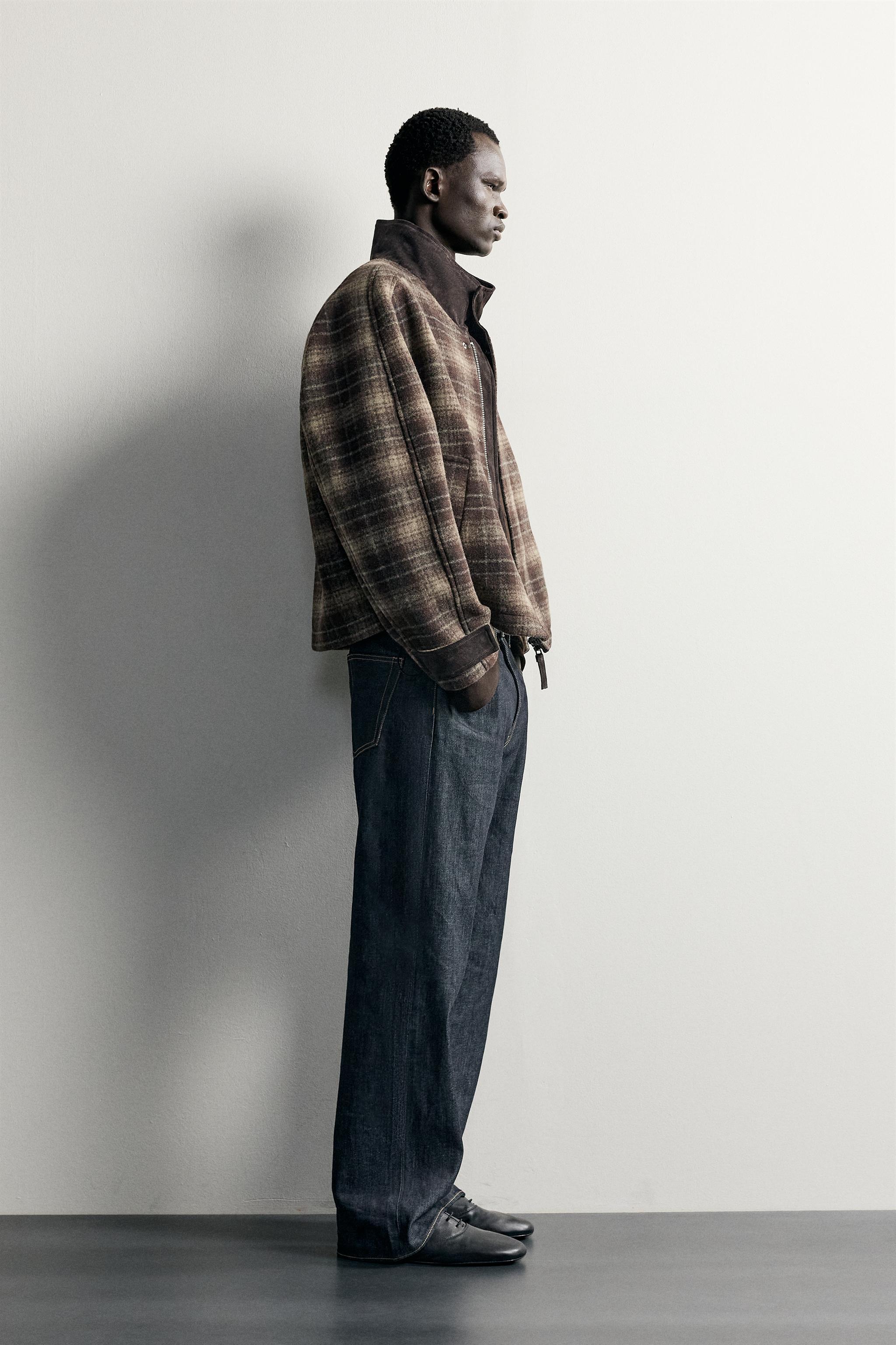 CONTRAST CHECK RELAXED FIT JACKET