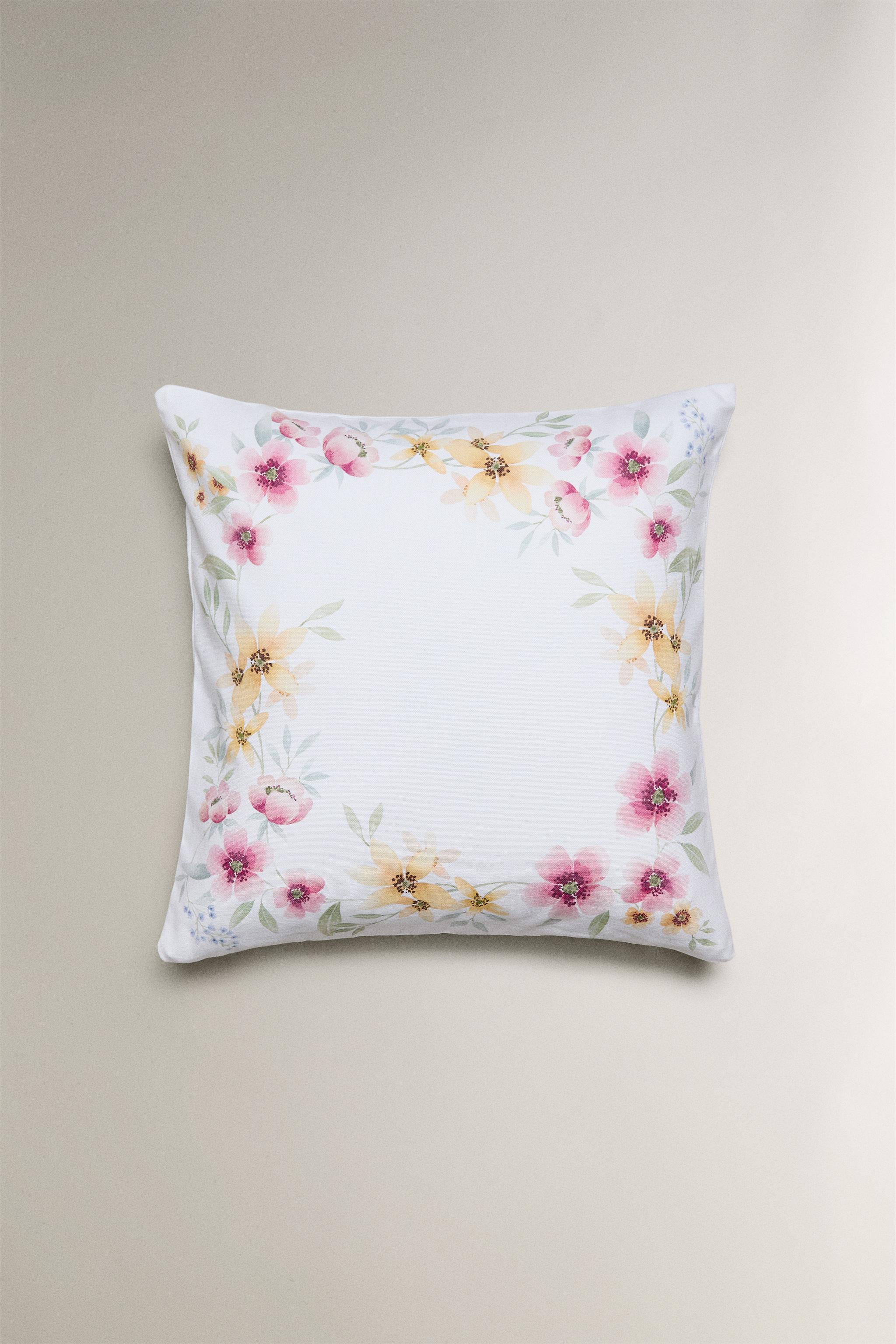 HOUSSE DE COUSSIN IMPRIMÉ FLORAL