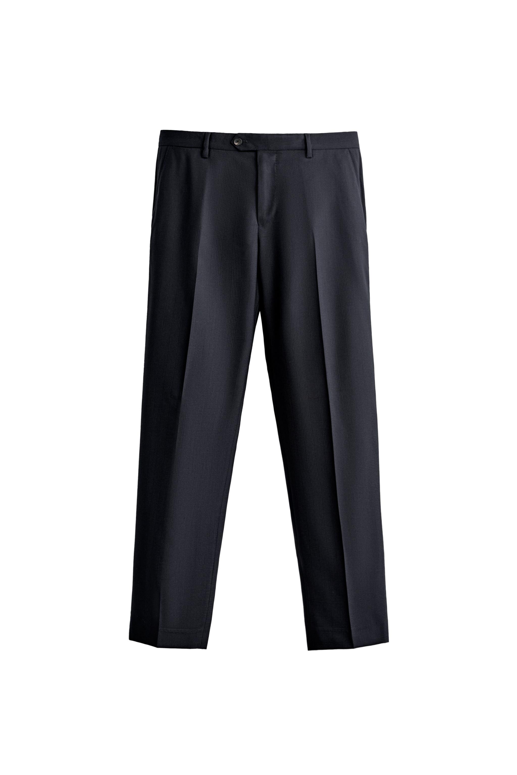 PANTALÓN TRAJE CUADROS 100% LANA