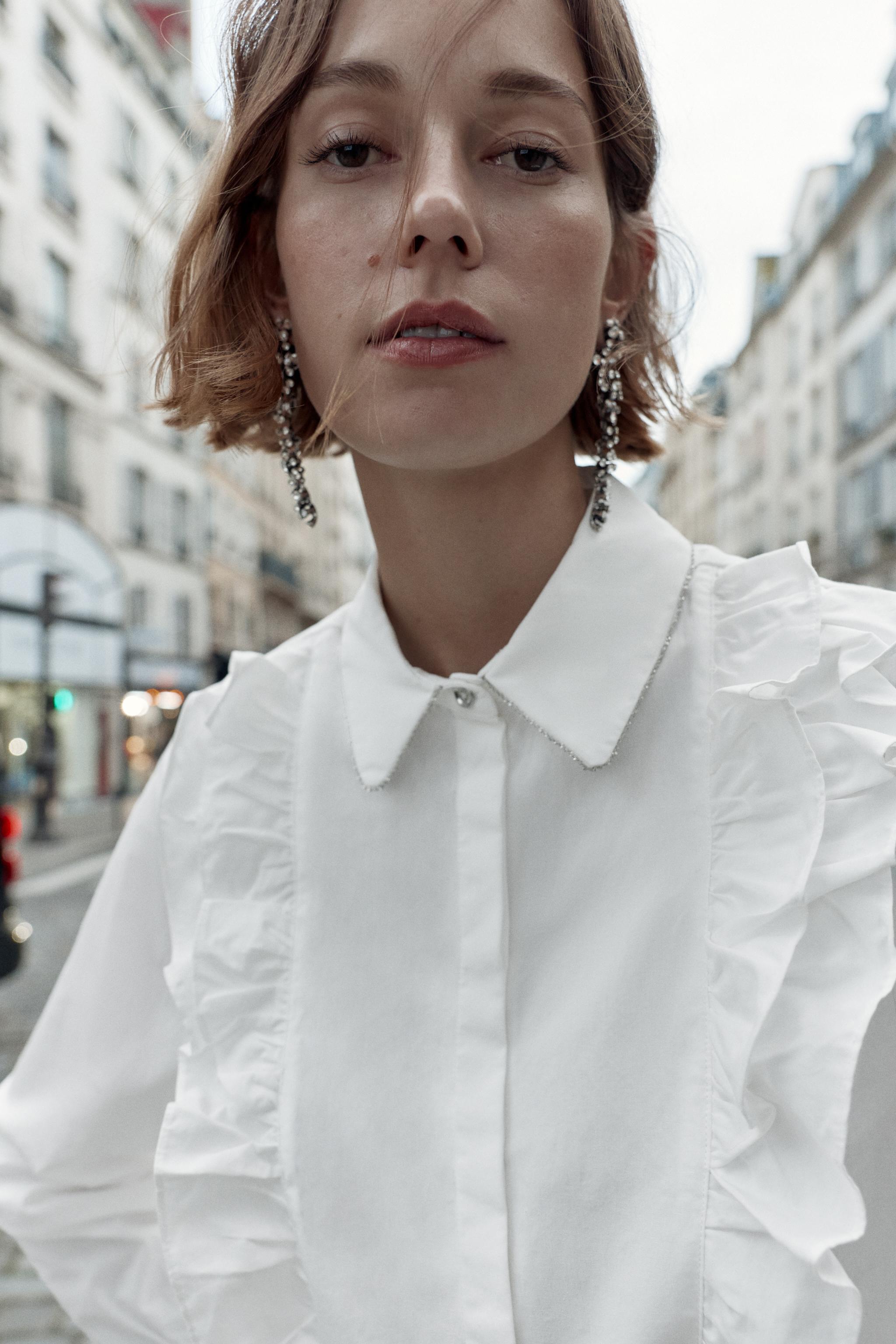 CHEMISE EN POPELINE À REVERS ET FANTAISIE