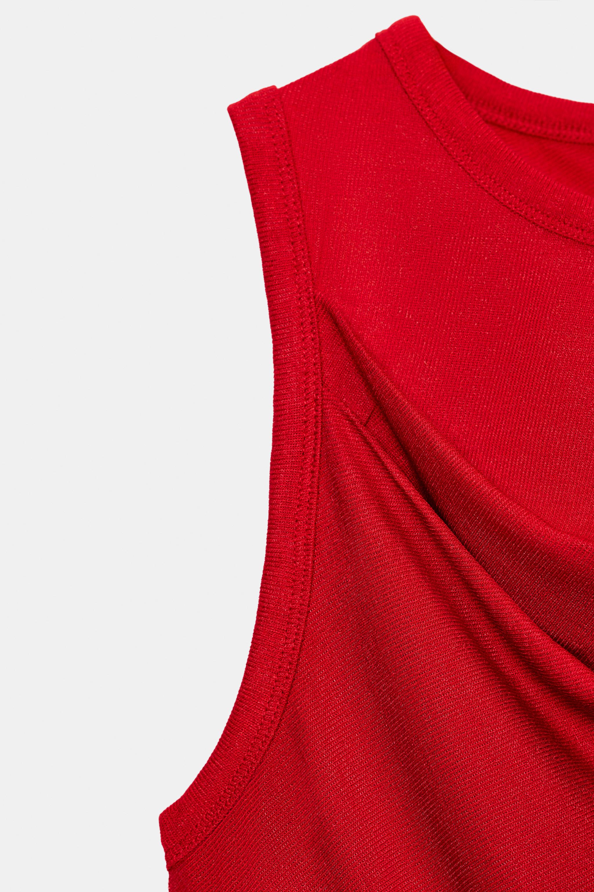 DRAPED SLEEVELESS TOP