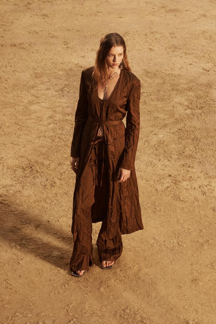 LIMITED EDITION テクスチャードレビタコート - ブラウン | ZARA Japan 