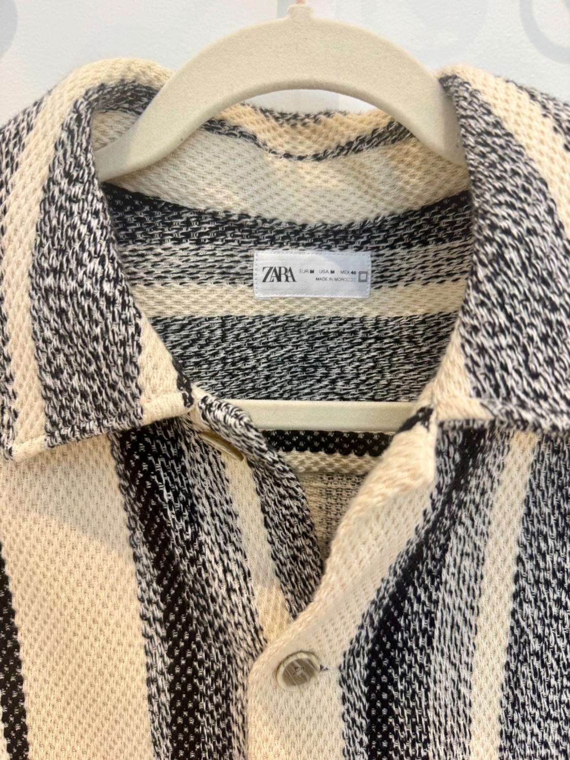 TEXTURED KNIT OVERSHIRT - Image 3