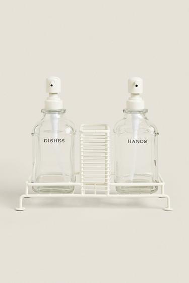 DOUBLE KITCHEN DISPENSER WITH STAND - Cream by Zara