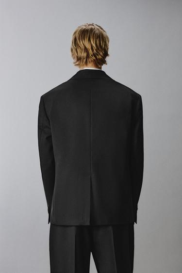 100% WOOL SUIT BLAZER - Black by Zara - Image 2