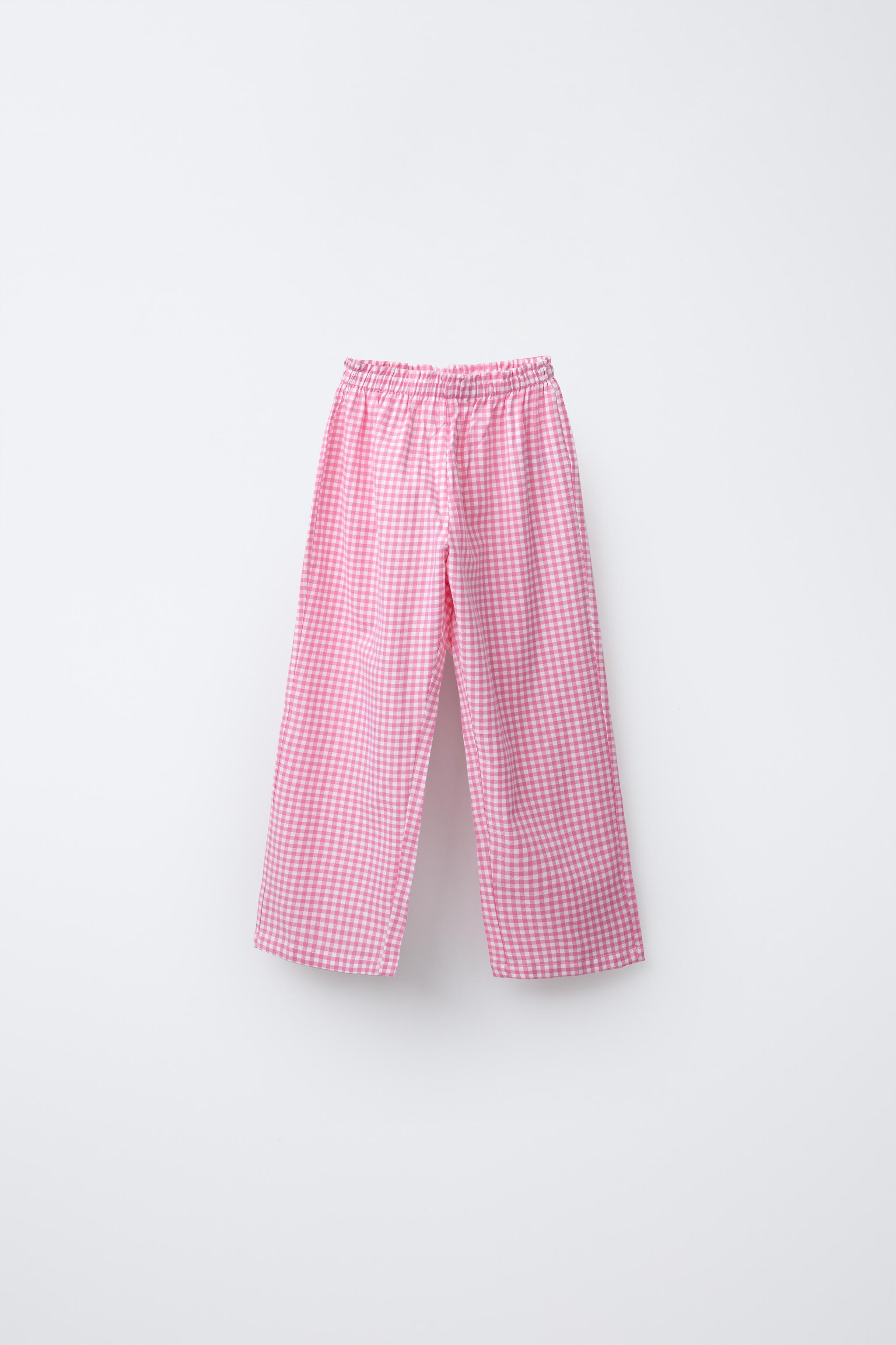 4-6歳/ チェック柄BUTTERBEAR © パジャマ - ピンク | ZARA Japan
