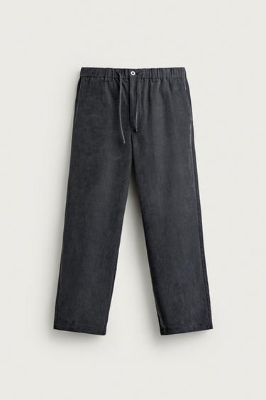 FLIESSENDE HOSE RELAXED FIT - Indigoblau von Zara