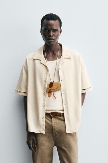 CAMISA CONFORT VAINICA - Branco-marfim da Zara