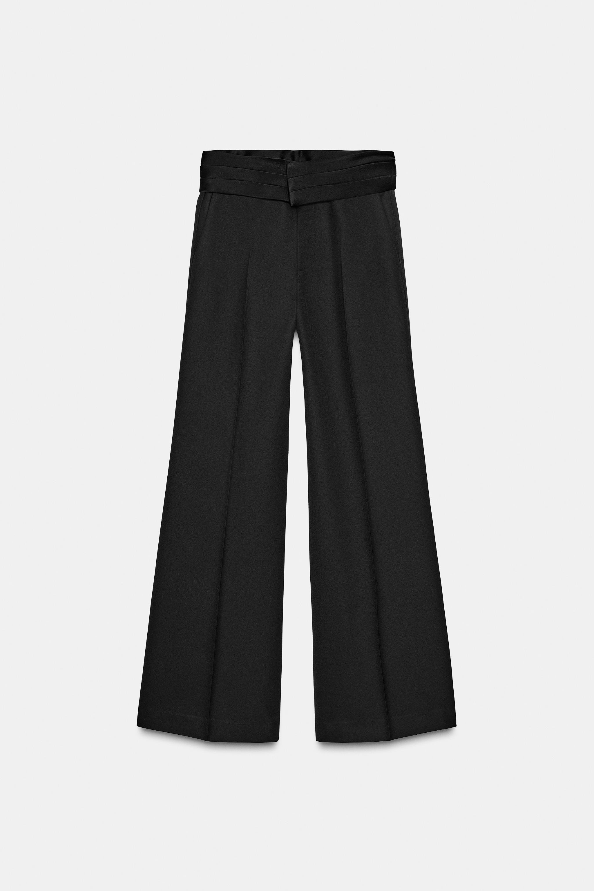 ZW COLLECTION LIMITED EDITION SASH PANTS - Black | ZARA United States