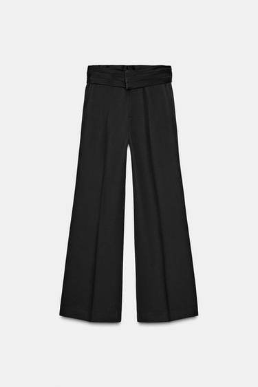 ZW COLLECTION LIMITED EDITION WAISTBAND TROUSERS - Black by Zara