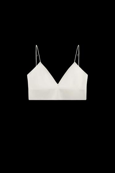 BRALETTE TRIANGULAR SEAMLESS - Blanco de Zara - Imagen 0