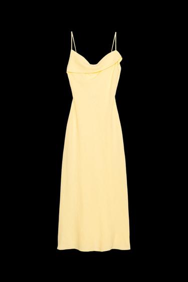 RAMIE MIDI CAMISOLE DRESS - Yellow by Zara - Image 0