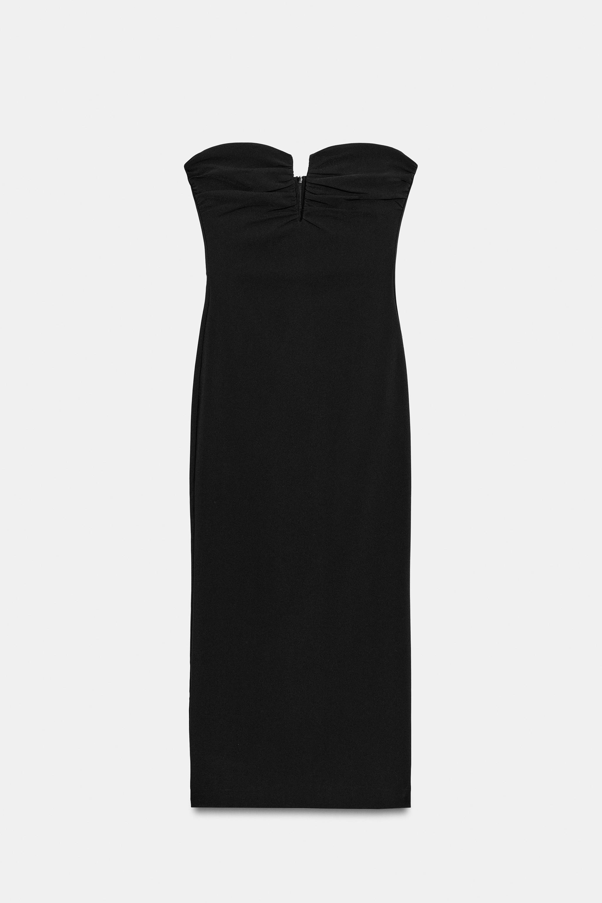 Женские платья Zara RUCHED CUTOUT MIDI DRESS — фото 7
