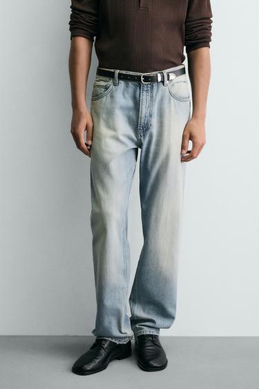 JEAN STRAIGHT FIT - Bleu clair de Zara