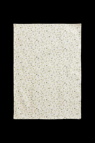 PACK OF FLORAL COTTON TEA TOWELS (PACK OF 2) - Green by Zara