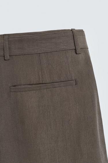 FLOWING TROUSERS WITH BELT - mid khaki by Zara - Image 8