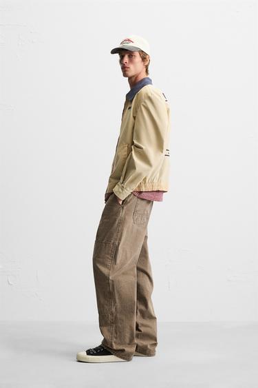 VESTE DÉLAVÉE BRODÉE - Blanc cassé de Zara - Image 3