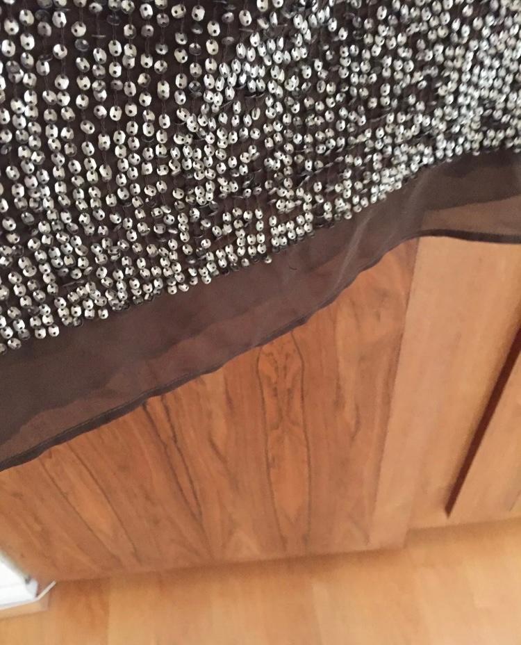 ZARA SEQUIN KHAKI BROWN MINI DRESS - Image 4