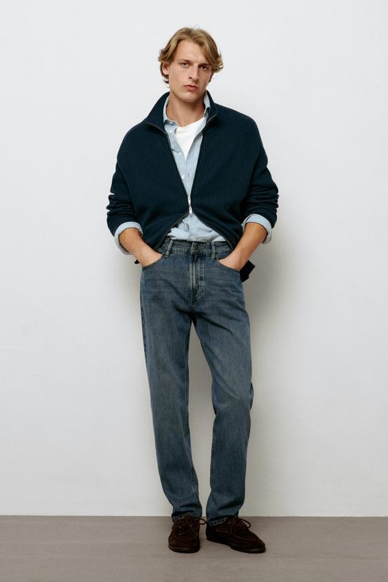 Zara Tapered Fit Jeans - Blue - Image 0