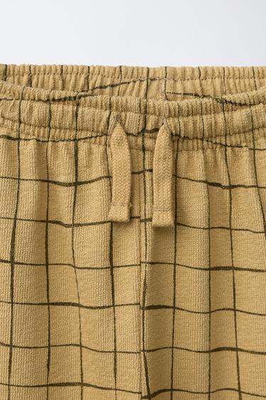 PRINTED CHECK TROUSERS - Sand by Zara - Image 2