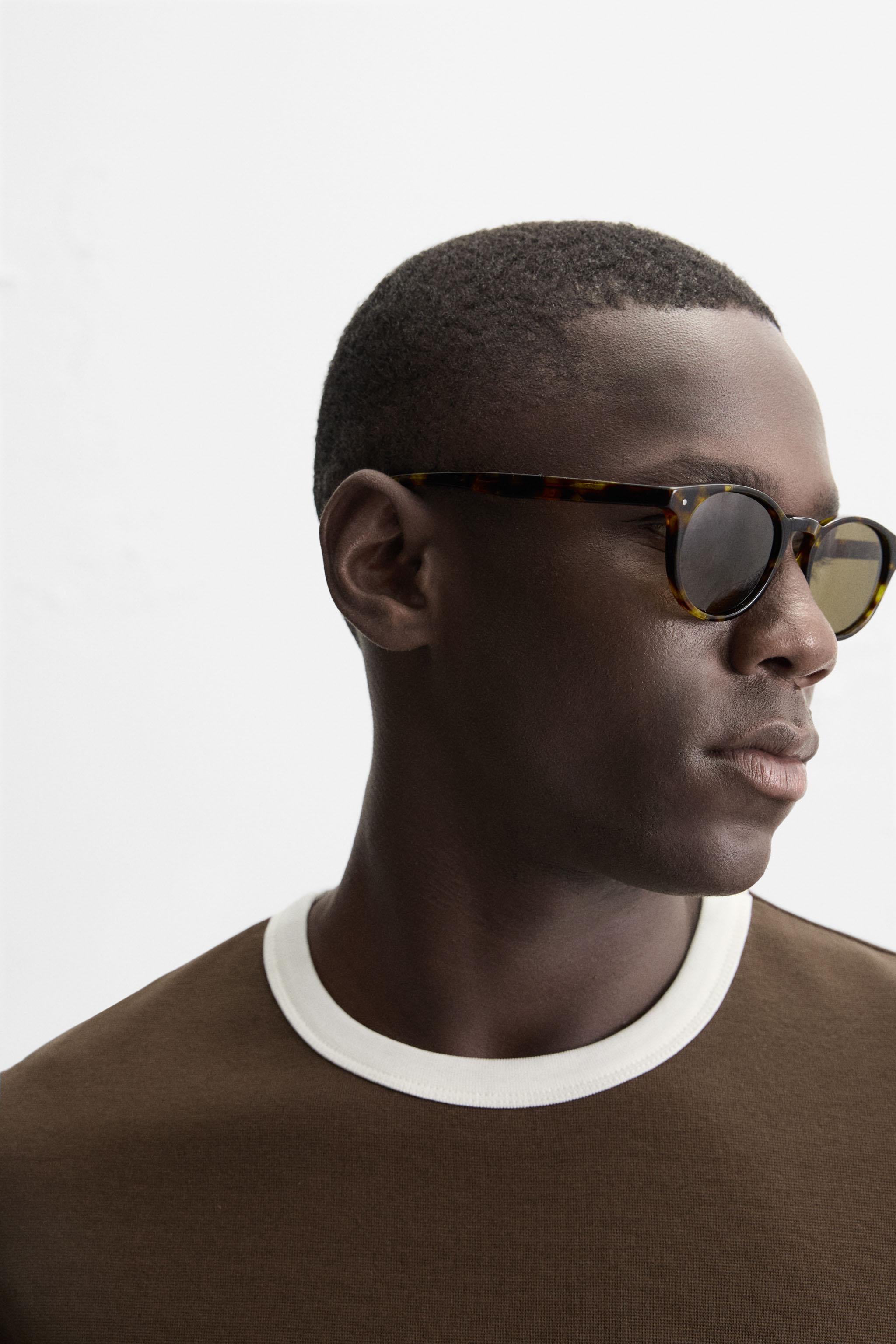 BASIC CONTRAST RIBBED T-SHIRT