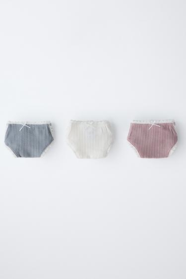 AGES 6-14/ 3-PACK OF LACE BRIEFS - Multicoloured by Zara - Image 4