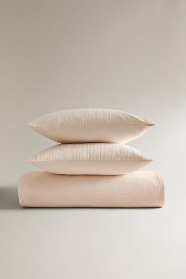HOUSSE DE COUETTE TEXTURE RAYURES - Rose de Zara - Image 5