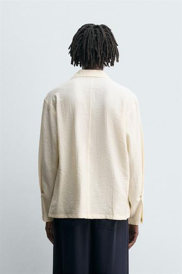 CREASED-EFFECT FLOWING SHIRT - Ecru by Zara - Image 2