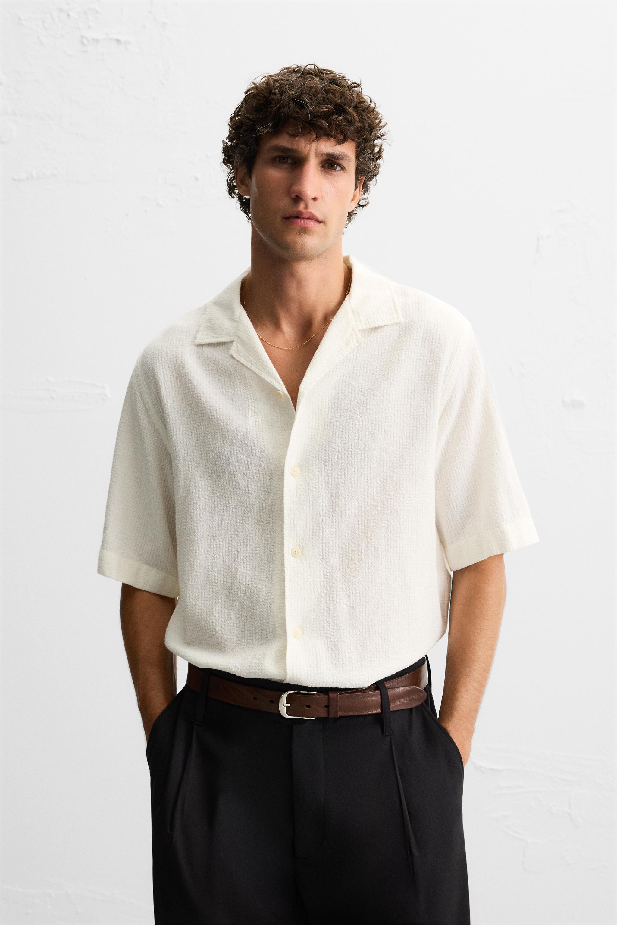TEXTURED JACQUARD SHIRT - Oyster-white | ZARA United States