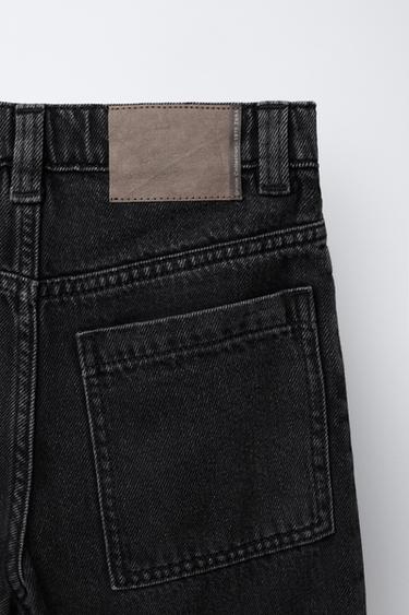 Zara RELAXED BAGGY JEANS - Black
