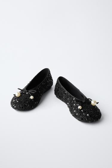 BALLERINES PERLES - Noir de Zara - Image 2