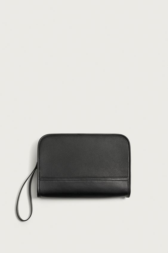 TEXTURED CLUTCH - Black by Zara - Image 0