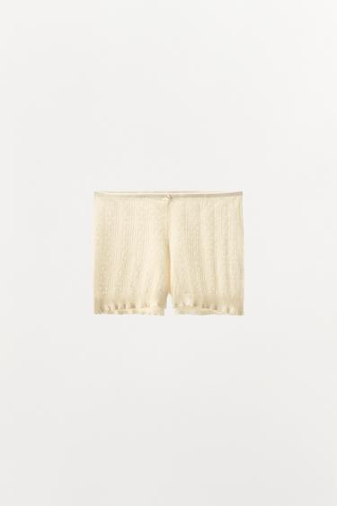 POINTELLE BOXER SHORTS - Oyster-white by Zara - Image 2