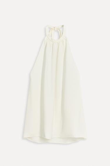 TOP HALTER 50TH ANNIVERSARY - Blanco roto de Zara