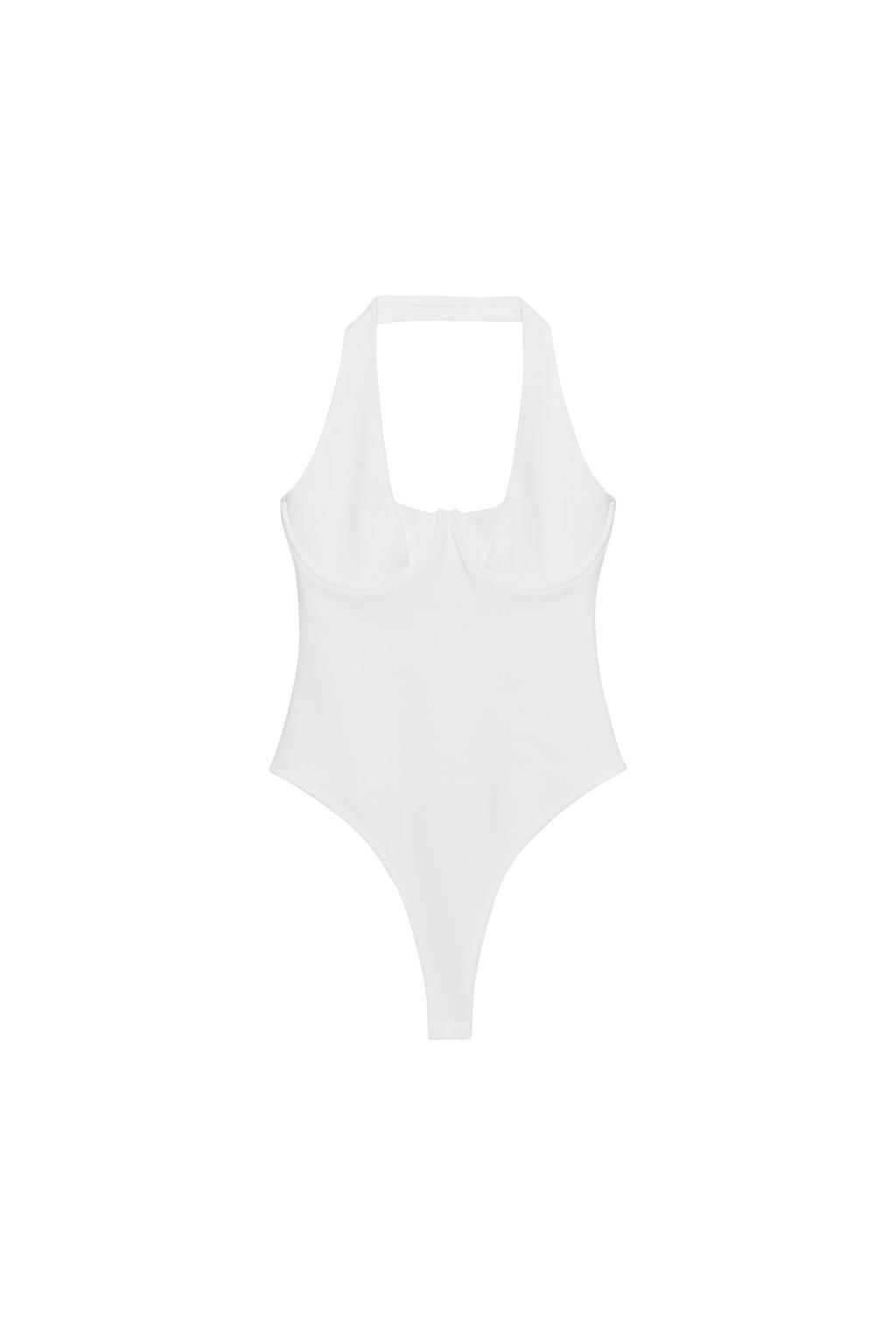 STRETCH KNIT HALTER BODYSUIT - image 3