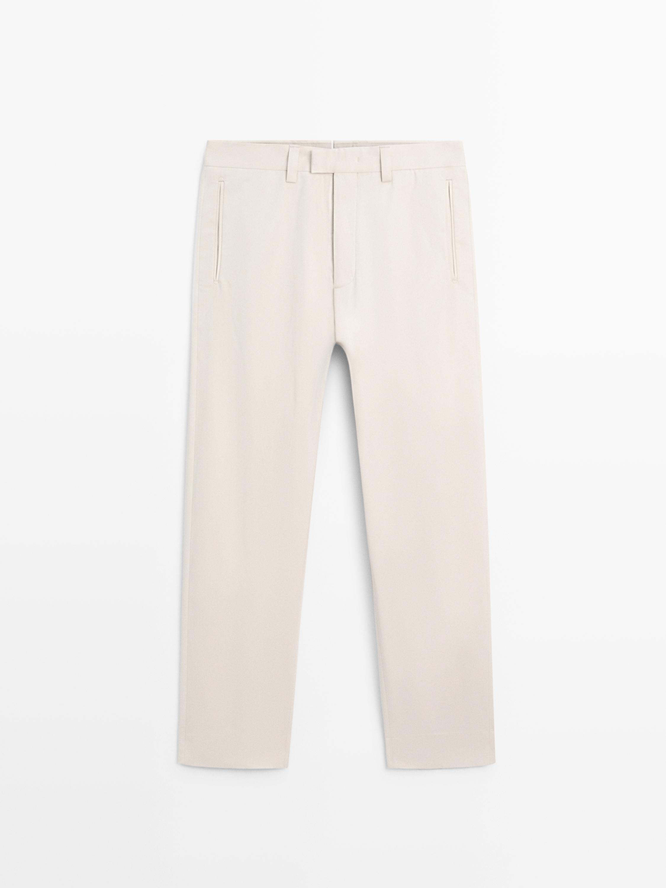 Tailored fit barrel trousers — Beige