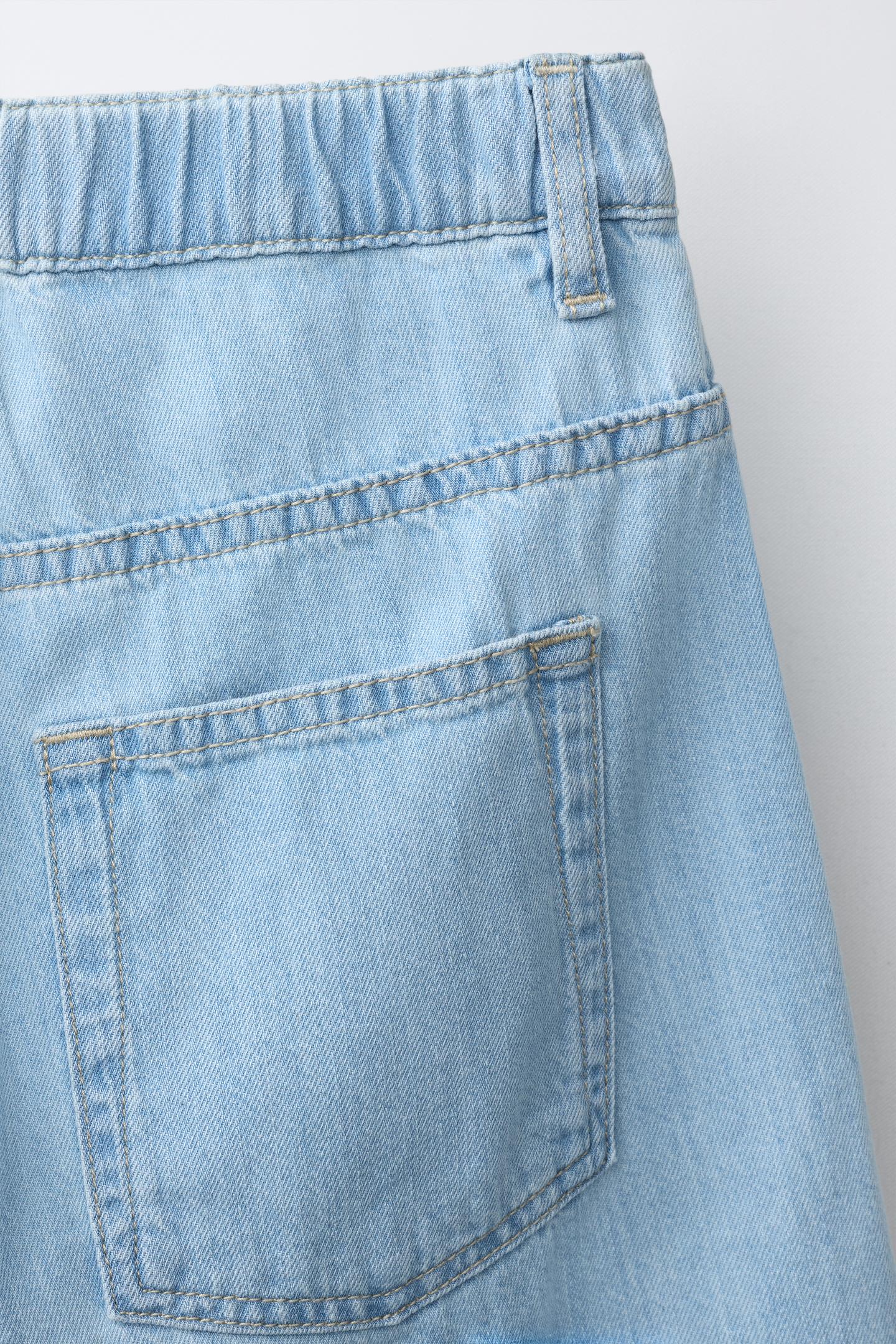 Детские шорты Zara Long Denim Shorts, цвет: Синий — фото 5
