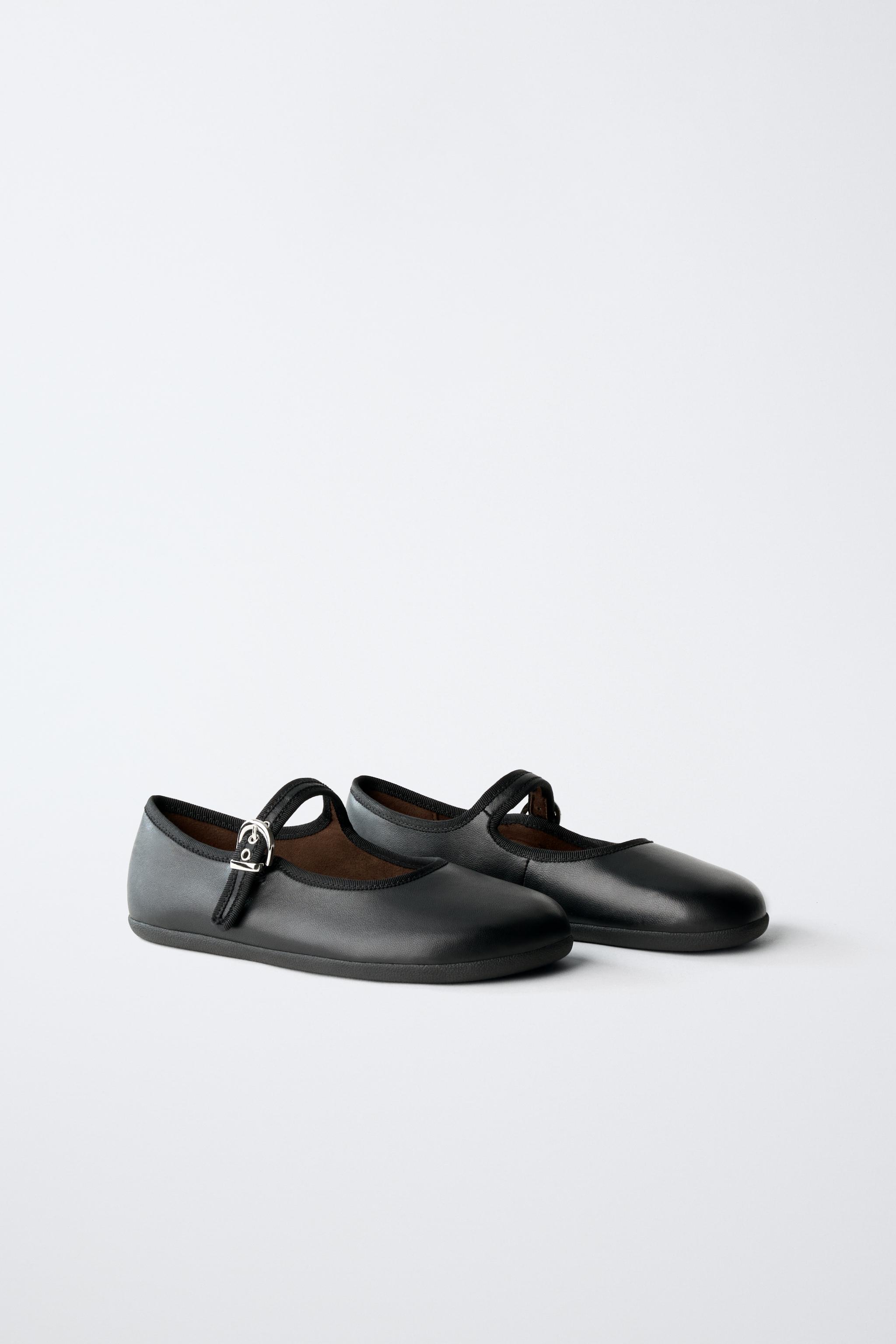Обувь Zara LEATHER BAREFOOT BALLET FLATS — фото 2