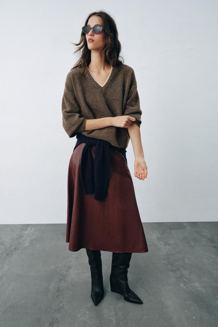 DOUBLE EFFECT WOOL BLEND JUMPER
