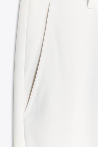 GERADE GESCHNITTENE HOSE – ZW COLLECTION - Cremefarben von Zara