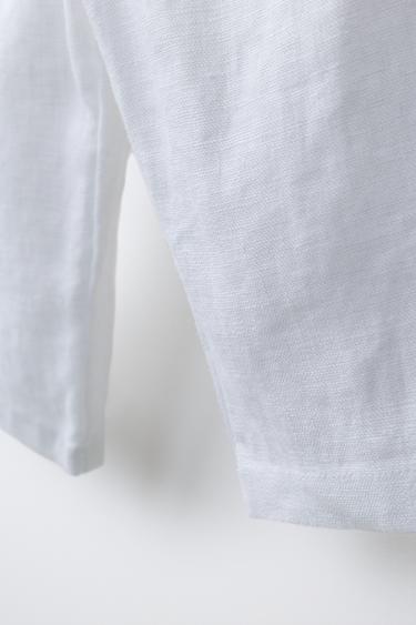 PANTALON 100% LIN - Blanc de Zara - Image 3