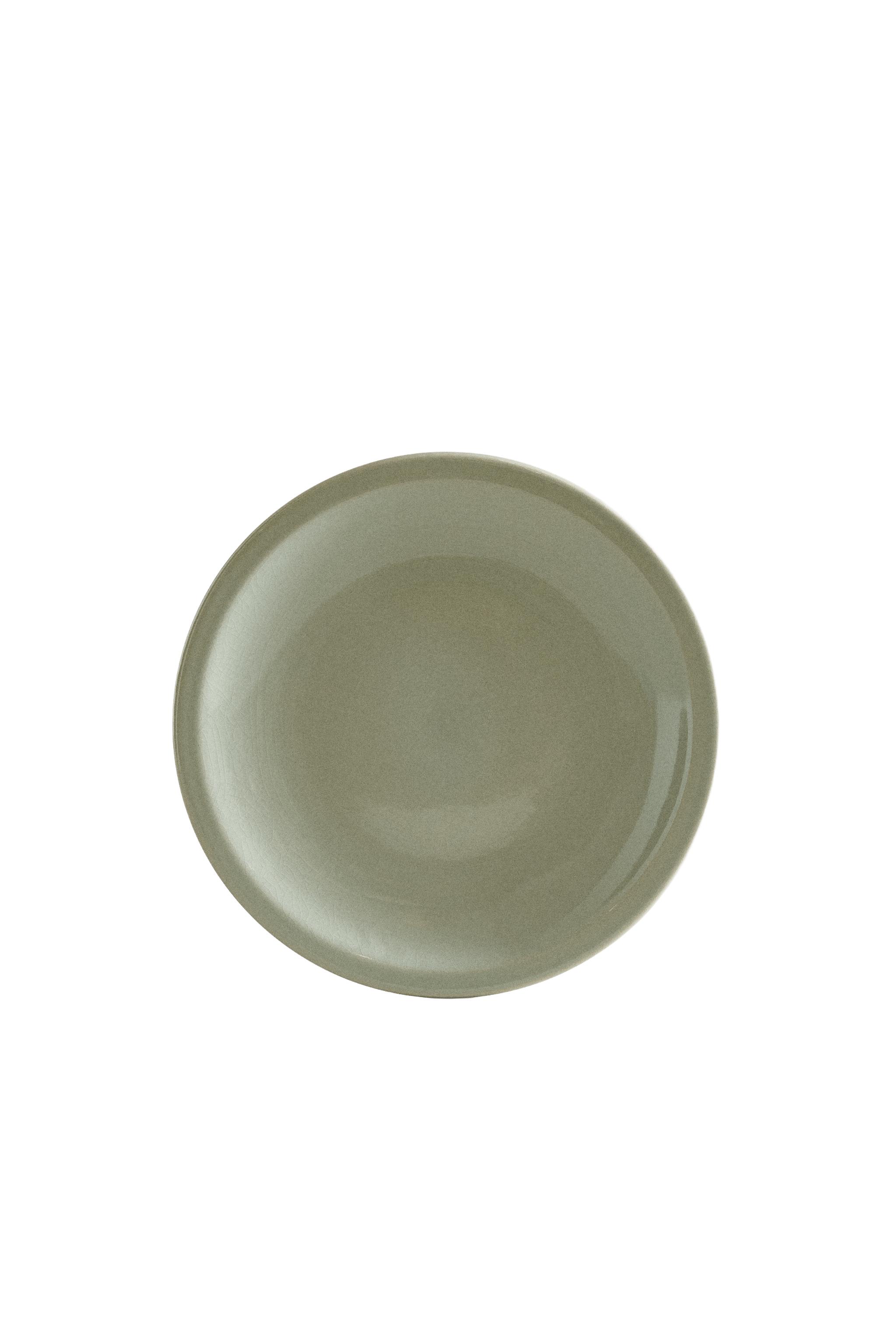 ASSIETTE PLATE EN GRÈS ÉMAILLÉ