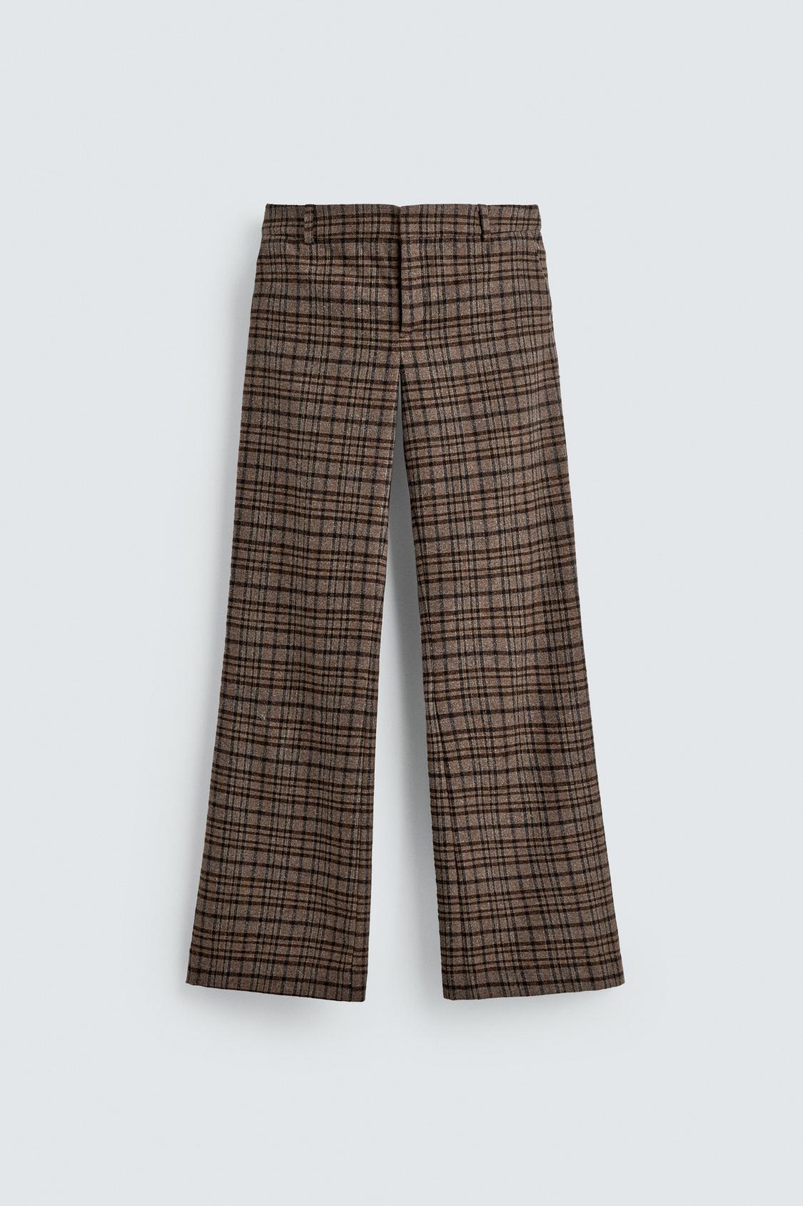 CHECKED FLARE FIT TROUSERS HARRY LAMBERT FOR ZARA X DISNEY