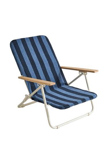 STRIPED TOWEL BEACH CHAIR COVER - Blues by Zara