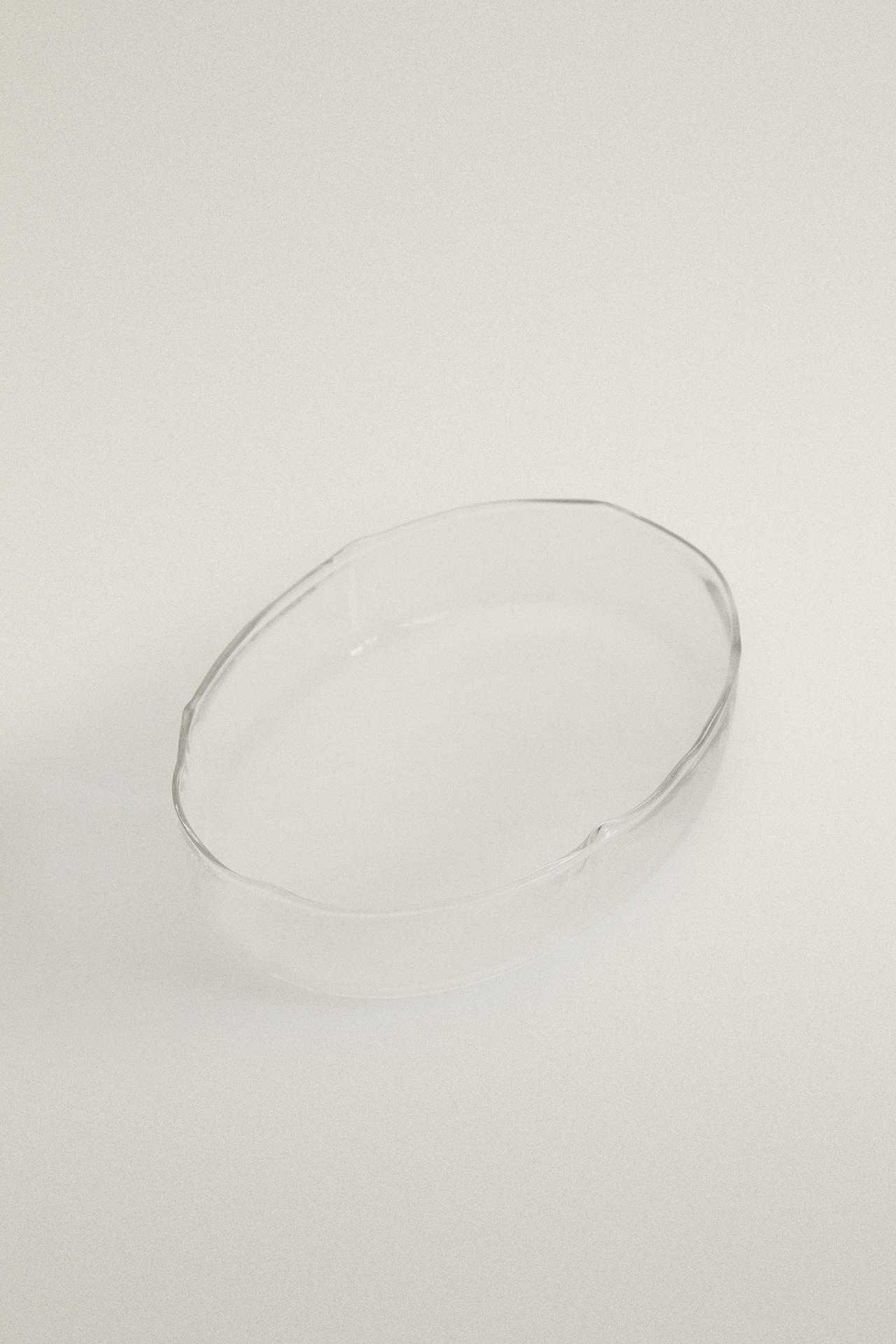 BOROSILICATE GLASS BATHROOM SOAP DISH — Transparent